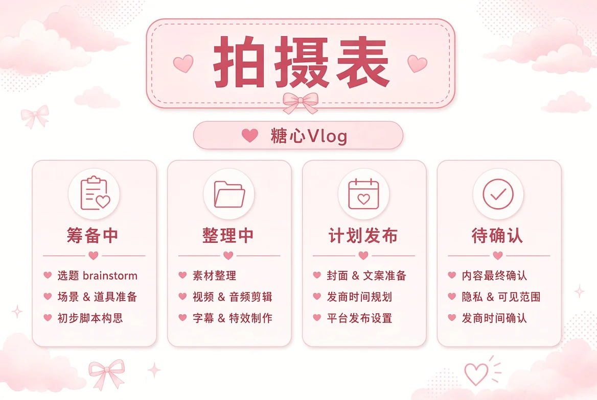拍摄表插图